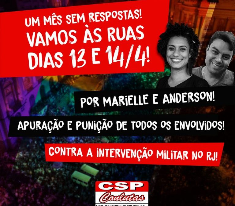 CSP-Conlutas convoca jornada de lutas em 13 e 14 de abril