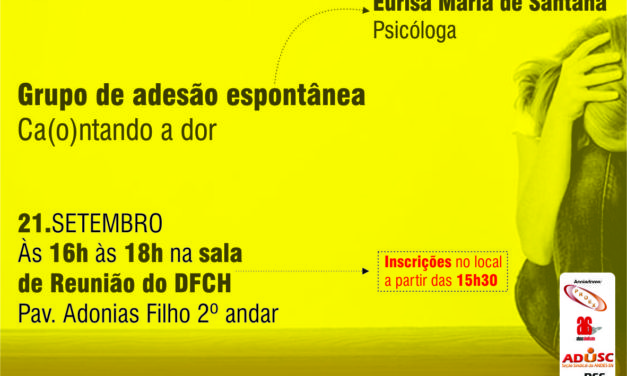 SETEMBRO AMARELO: ATIVIDADE DE APOIO E CONSCIENTIZAÇÃO CONTINUA NESTA SEXTA-FEIRA (21)