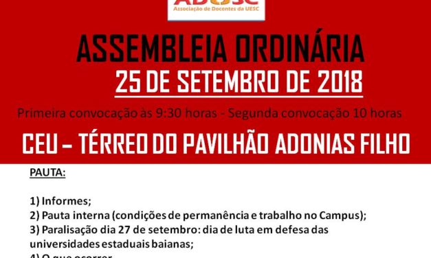 CONVOCAÇÃO DE ASSEMBLEIA