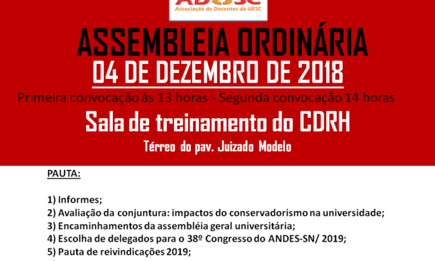 CONVOCAÇÃO DE ASSEMBLEIA