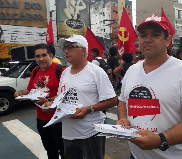 ADUSC participa de mobilização no Dia Nacional de Luta contra a Reforma da Previdência