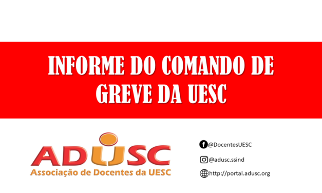 INFORMES DO COMANDO DE GREVE DA UESC 29/05/2019