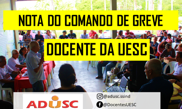 NOTA DO COMANDO DE GREVE DA UESC