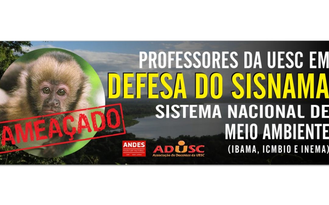 ADUSC convoca docentes para protesto em defesa Sistema Nacional de Meio Ambiente