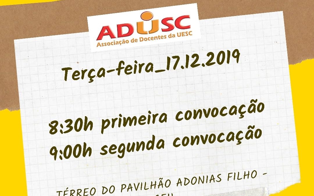 CONVOCAÇÃO DE ASSEMBLEIA