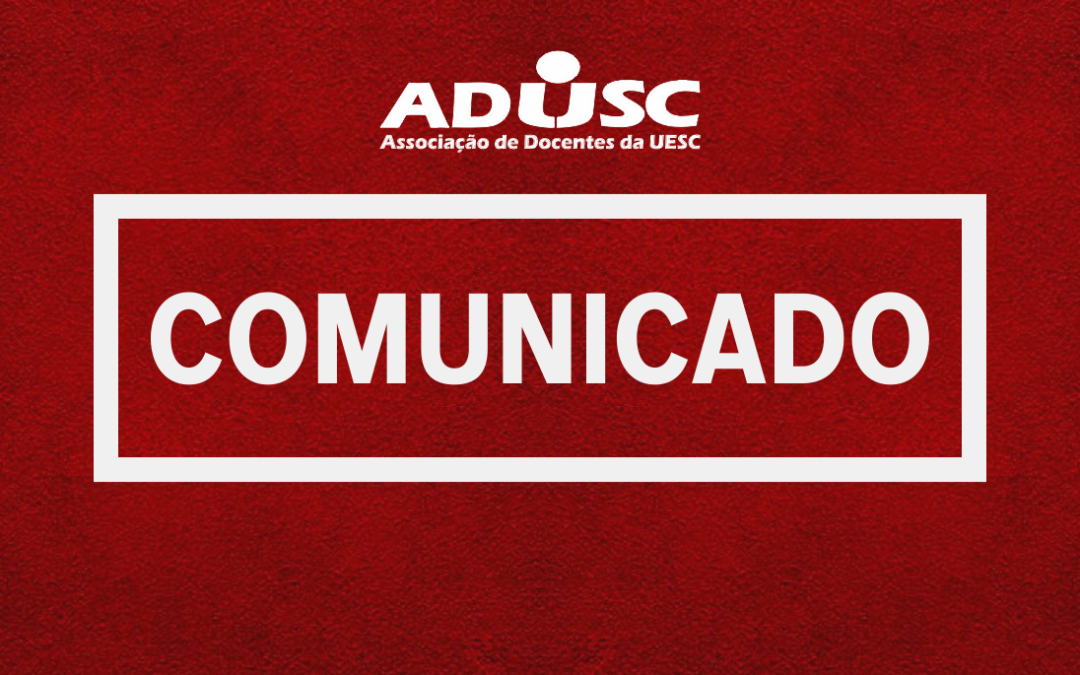 Comunicado: ALTERAÇÃO NO EXPEDIENTE