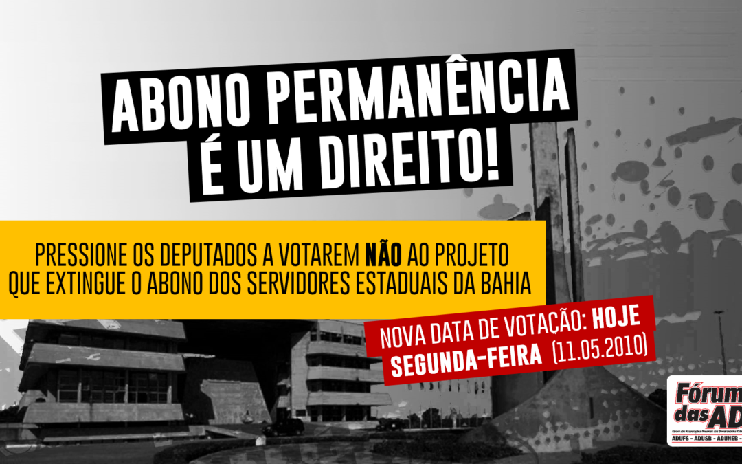 PROJETO 23.780/2020 VOLTA À VOTAÇÃO HOJE (11) NA ALBA