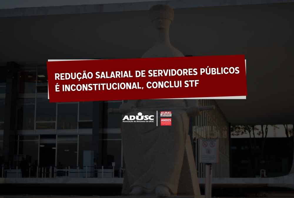 Redução salarial de servidor público é inconstitucional, conclui STF