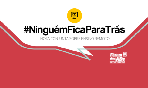 Nota conjunta sobre ensino remoto – Ninguém fica para trás!