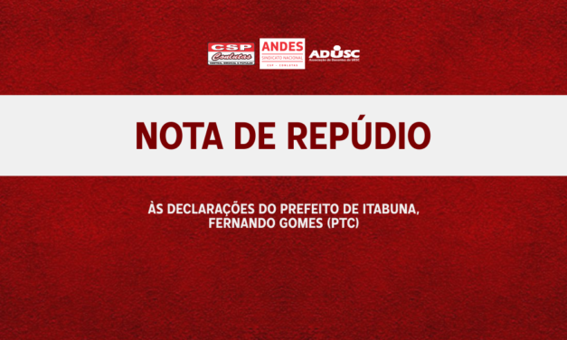Nota de Repúdio ao Prefeito Fernando Gomes