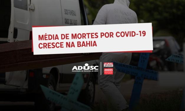 Média de mortes pela Covid-19 cresce na Bahia