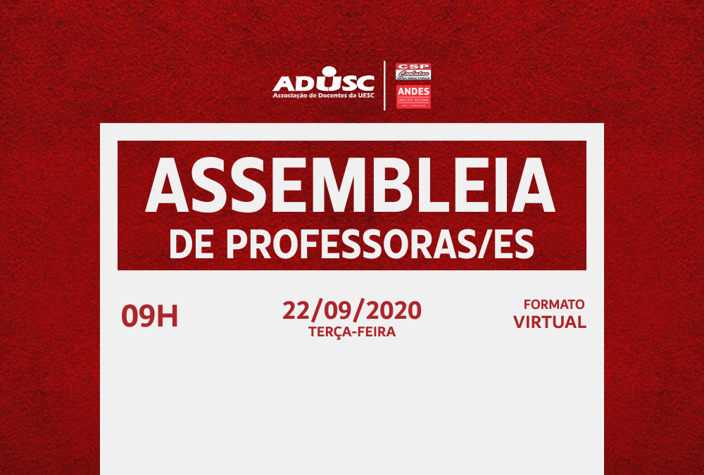 ADUSC convoca assembleia sobre o 9º CONAD