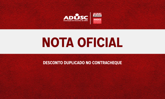 Nota: Desconto duplicado no contracheque