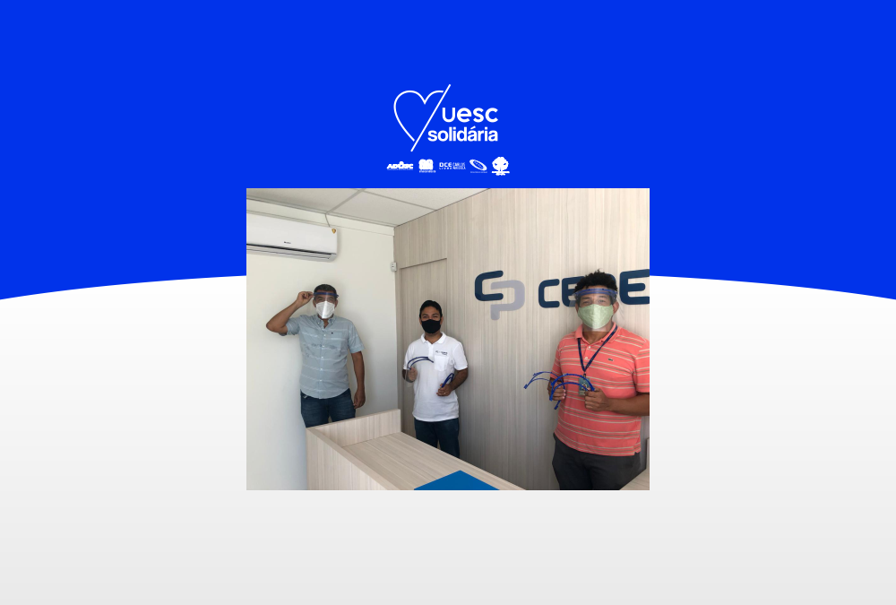 UESC Solidária recebe 50 protetores faciais para doação