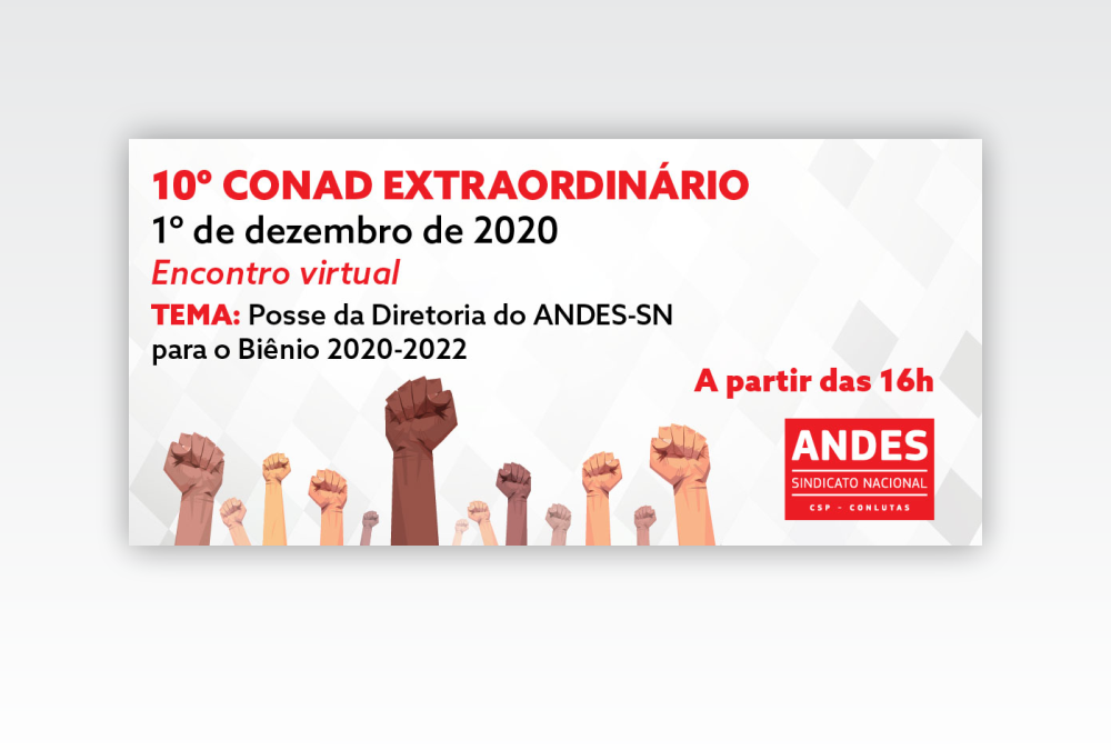 Nova diretoria do ANDES-SN tomará posse em 1 de dezembro no 10º Conad Extraordinário