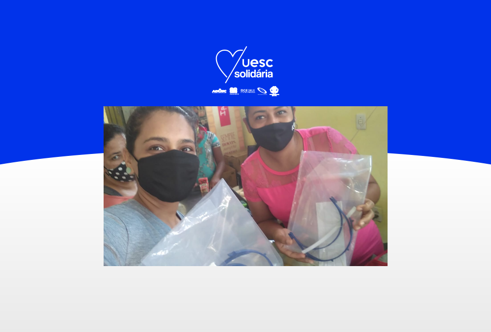 UESC Solidária distribui protetores faciais