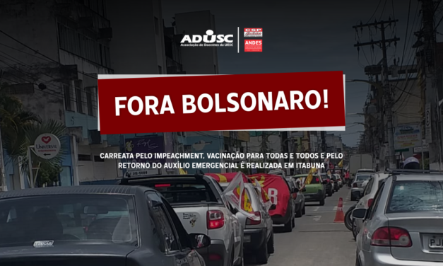Carreata pelo Fora Bolsonaro é realizada em Itabuna