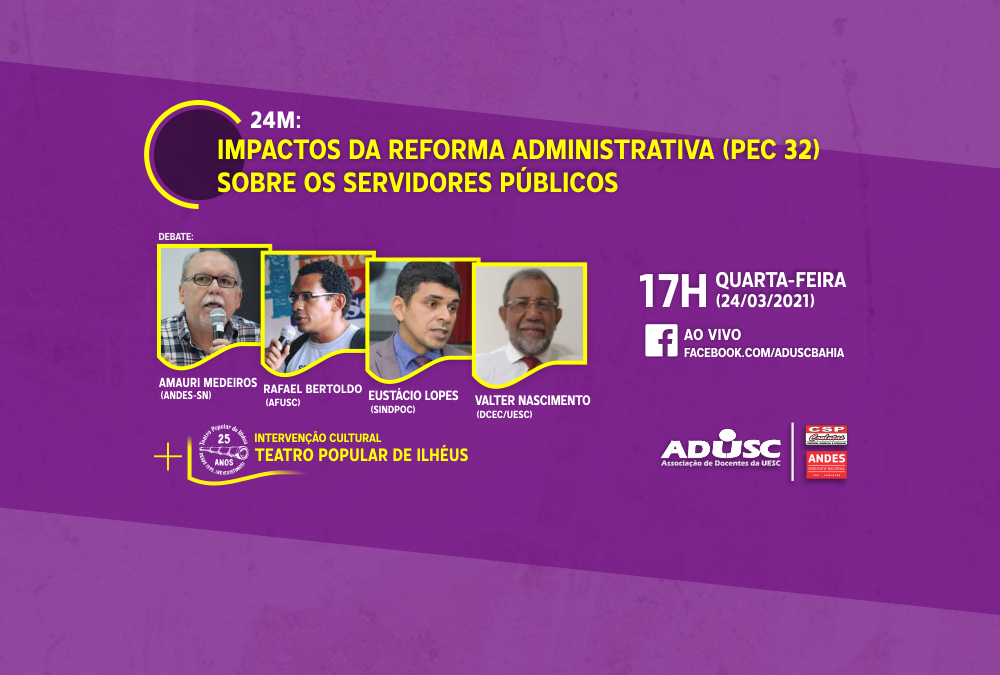 24M: ADUSC promove debate sobre a Reforma Administrativa