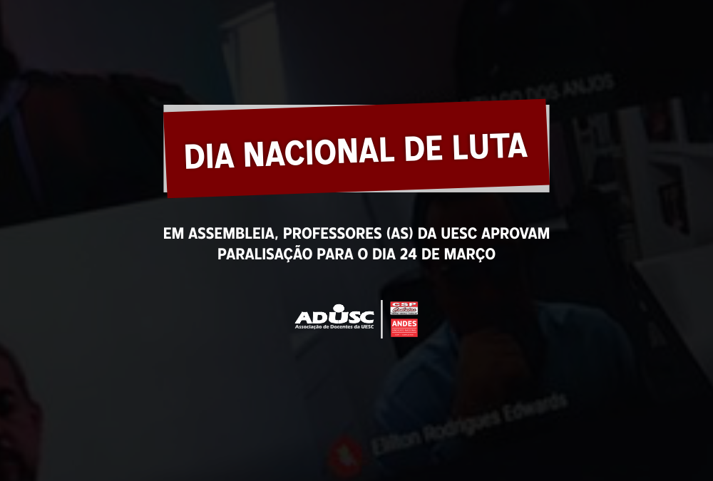 Professores (as) aprovam paralisação para o dia 24 de março