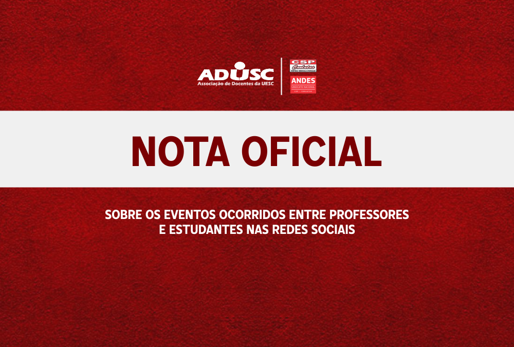 Nota Oficial da ADUSC