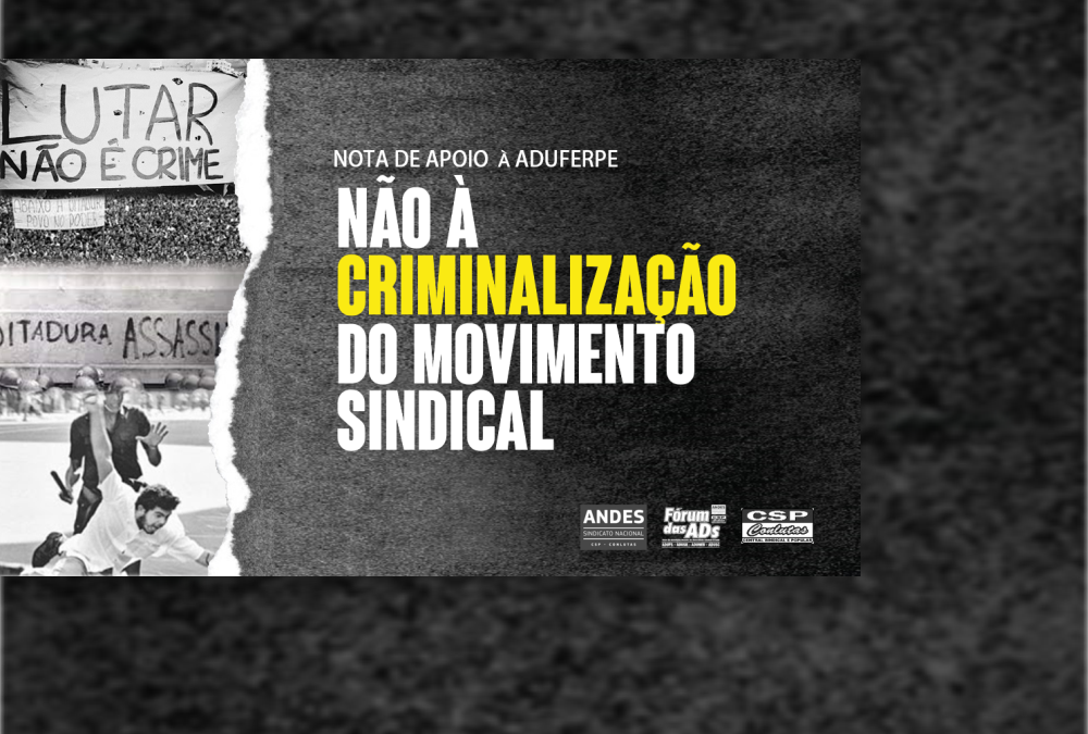 Nota de apoio à ADUFERPE