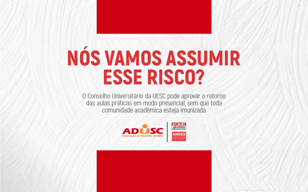 CONSU pode aprovar retorno de aulas presenciais na UESC