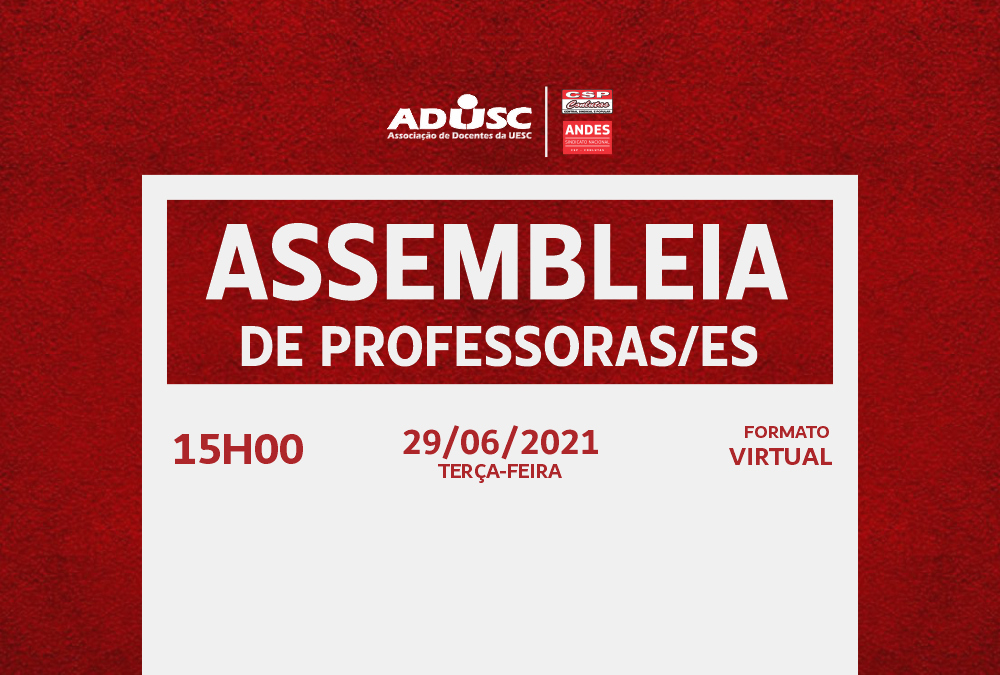 Assembleia vai discutir Caderno de Textos do 12º Conad do ANDES-SN