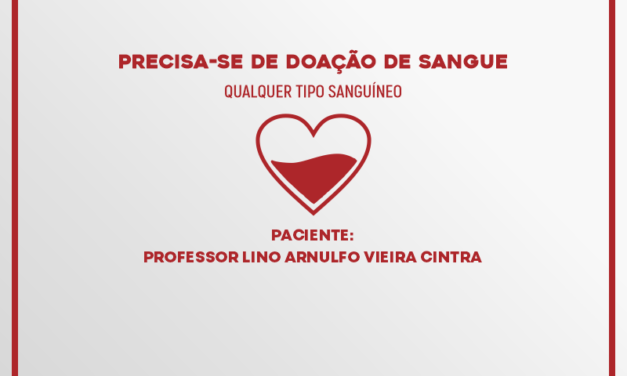 Professor da UESC precisa de doação de sangue