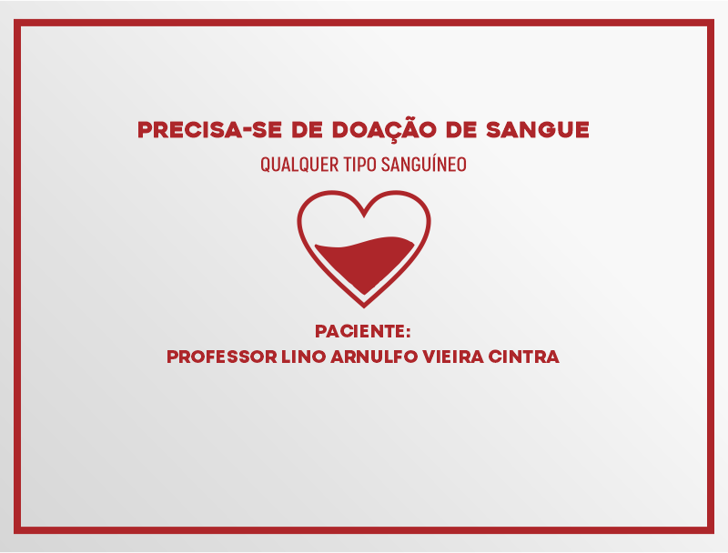 Professor da UESC precisa de doação de sangue