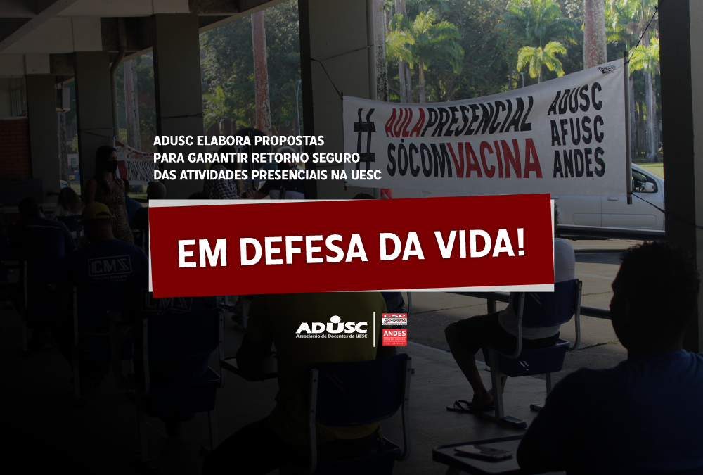 ADUSC elabora propostas para regular retorno seguro das atividades presenciais na UESC