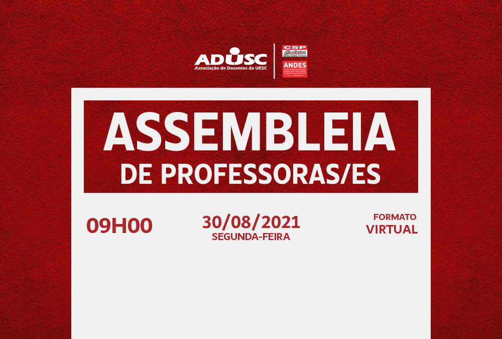 ADUSC convoca assembleia para discutir o PRAEP