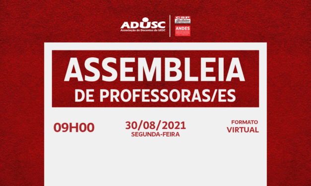 ADUSC convoca assembleia para discutir o PRAEP