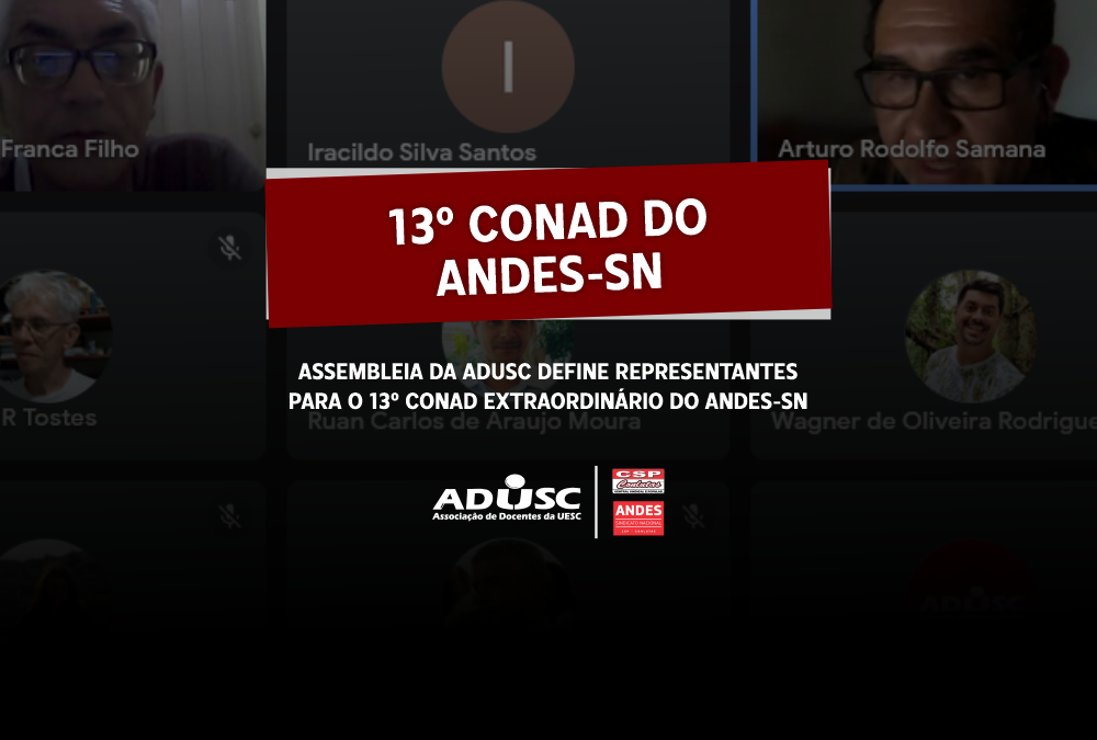 Assembleia escolhe representantes para o 13º Conad do ANDES-SN