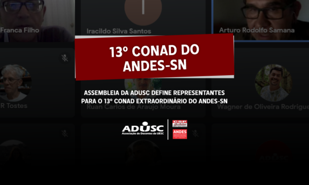 Assembleia escolhe representantes para o 13º Conad do ANDES-SN