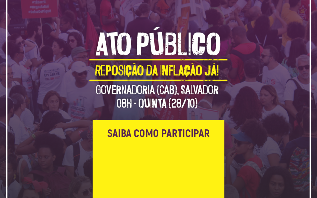 ADUSC convida docentes para Ato Público em Salvador