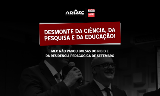 MEC não pagou as bolsas de formação docente da Capes em setembro