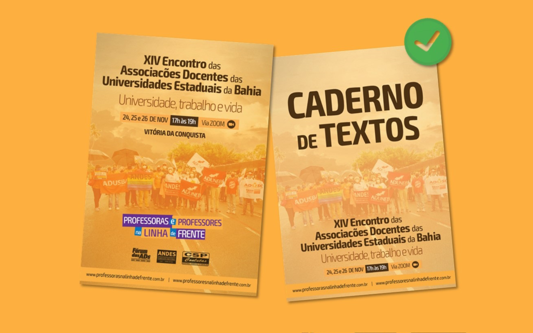 XIV Encontro dos Docentes das UEBA disponibiliza Caderno de Textos