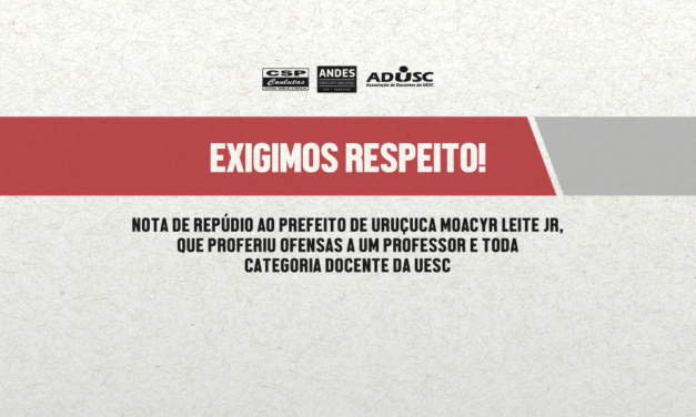 Nota de Repúdio ao Prefeito de Uruçuca-BA Moacyr Leite Júnior