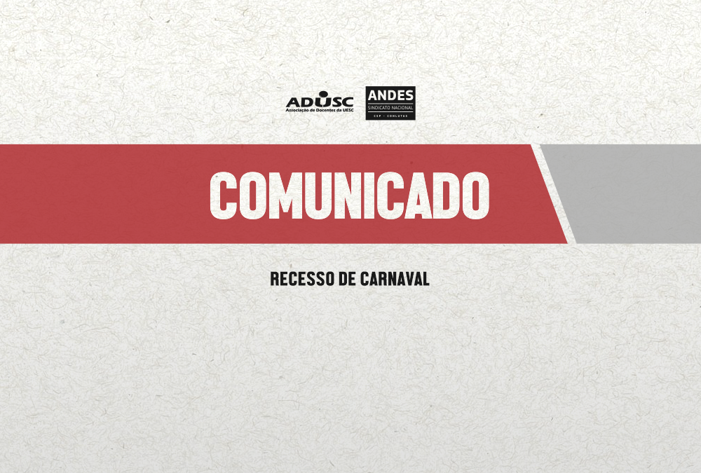 Comunicado: Recesso de Carnaval