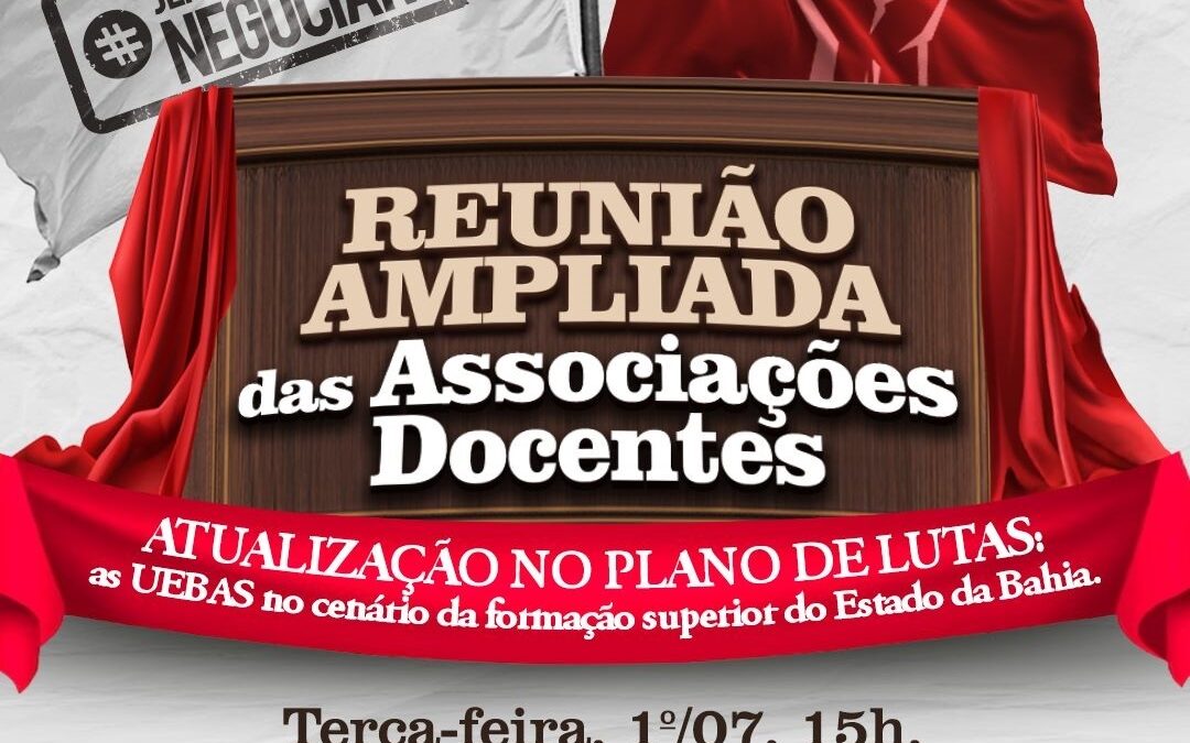 FÓRUM DAS ADS DIVULGA PROGRAMAÇÃO DA REUNIÃO AMPLIADA NO DIA 1º DE JULHO