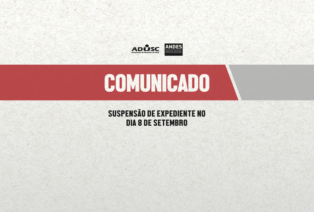 Comunicado: Suspensão de expediente