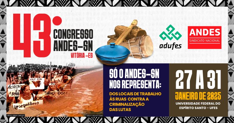 Vem aí o 43º Congresso do ANDES-SN!