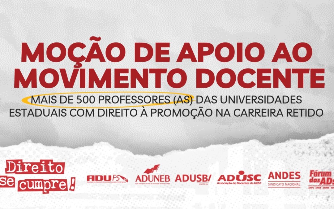 Moção de apoio ao movimento docente