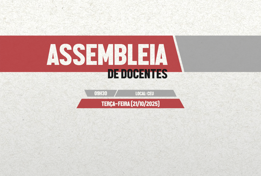 ADUSC convoca Assembleia Docente para terça-feira (21)