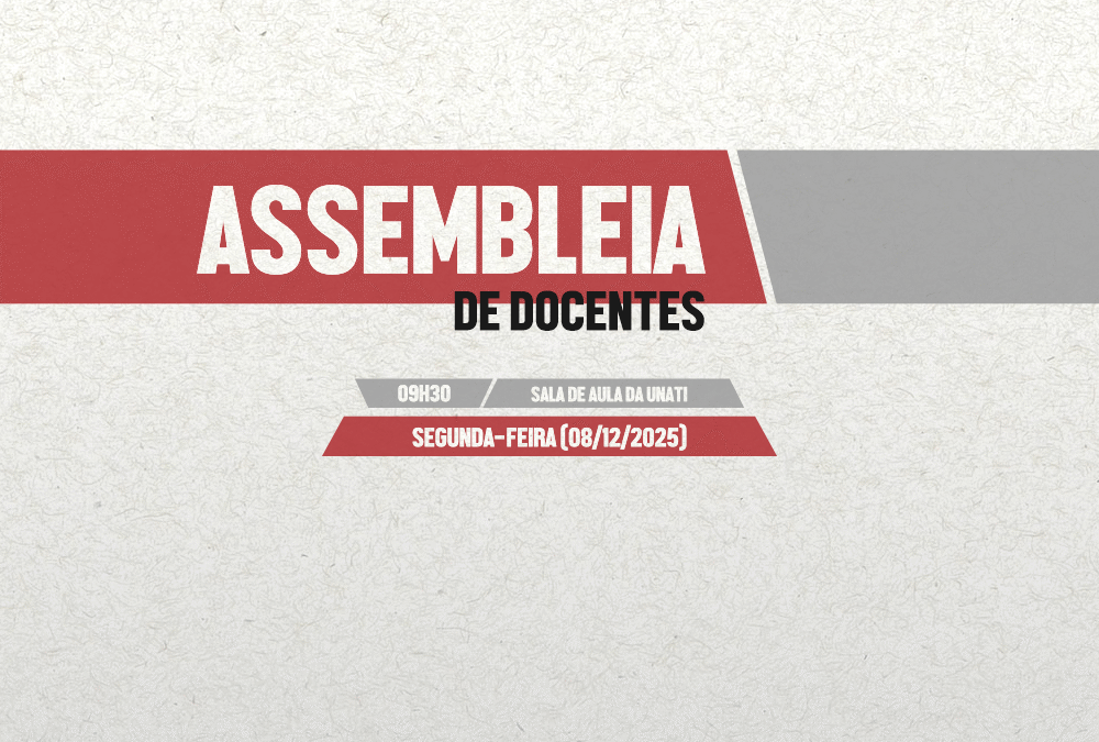ADUSC convoca Assembleia Docente para segunda-feira (08)