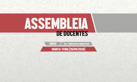 ADUSC convoca categoria para Assembleia na quarta-feira (29)